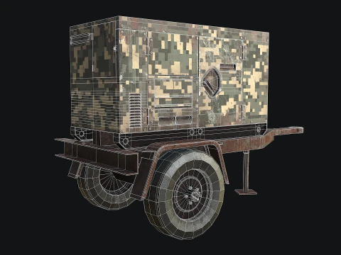 Mobile Diesel Generator 04 3D Model