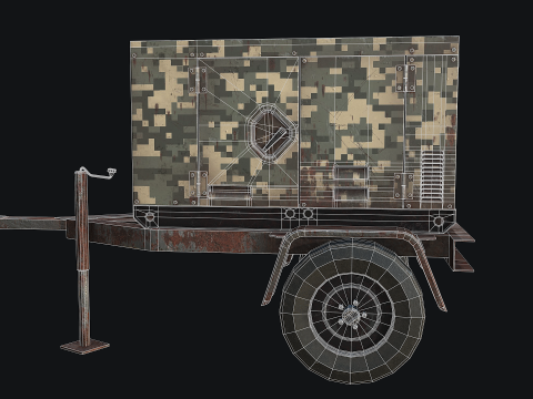 Mobile Diesel Generator 04 3Dモデル