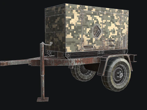 Mobile Diesel Generator 04 3D Model