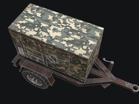 Mobile Diesel Generator 04 3Dモデル