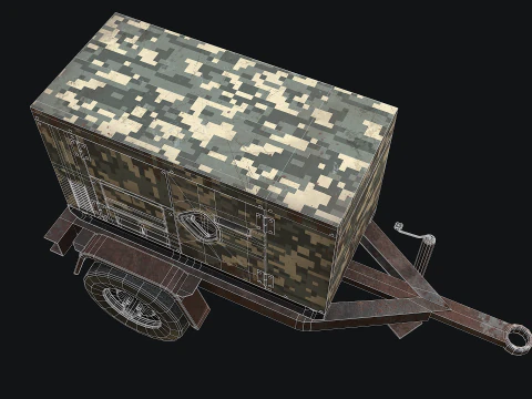 Mobile Diesel Generator 04 3D Model