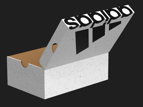Adidas Shoe Box PBR 01 3D Model