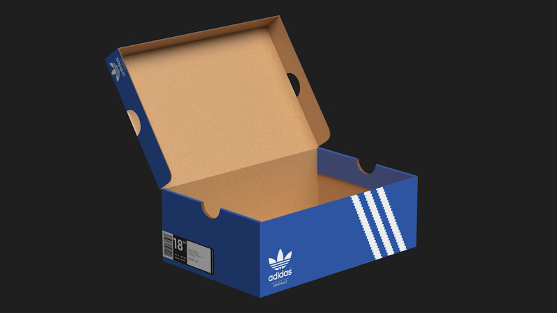 Adidas Shoe Box PBR 02 Modello 3D .c4d .max .obj .3ds .fbx .stl .blend 