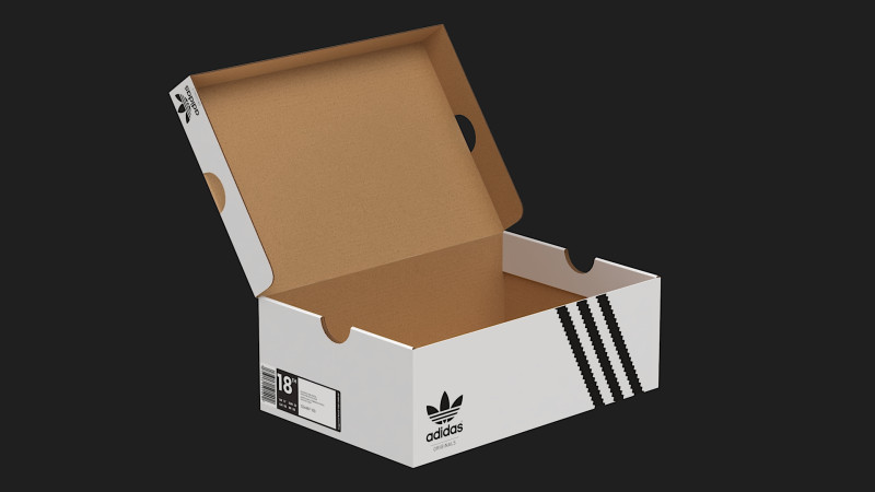 Adidas Shoe Box PBR 04 Model 3D .c4d .max .obj .3ds .fbx .stl .blend 