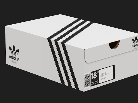 Adidas Shoe Box PBR 04 Model 3D