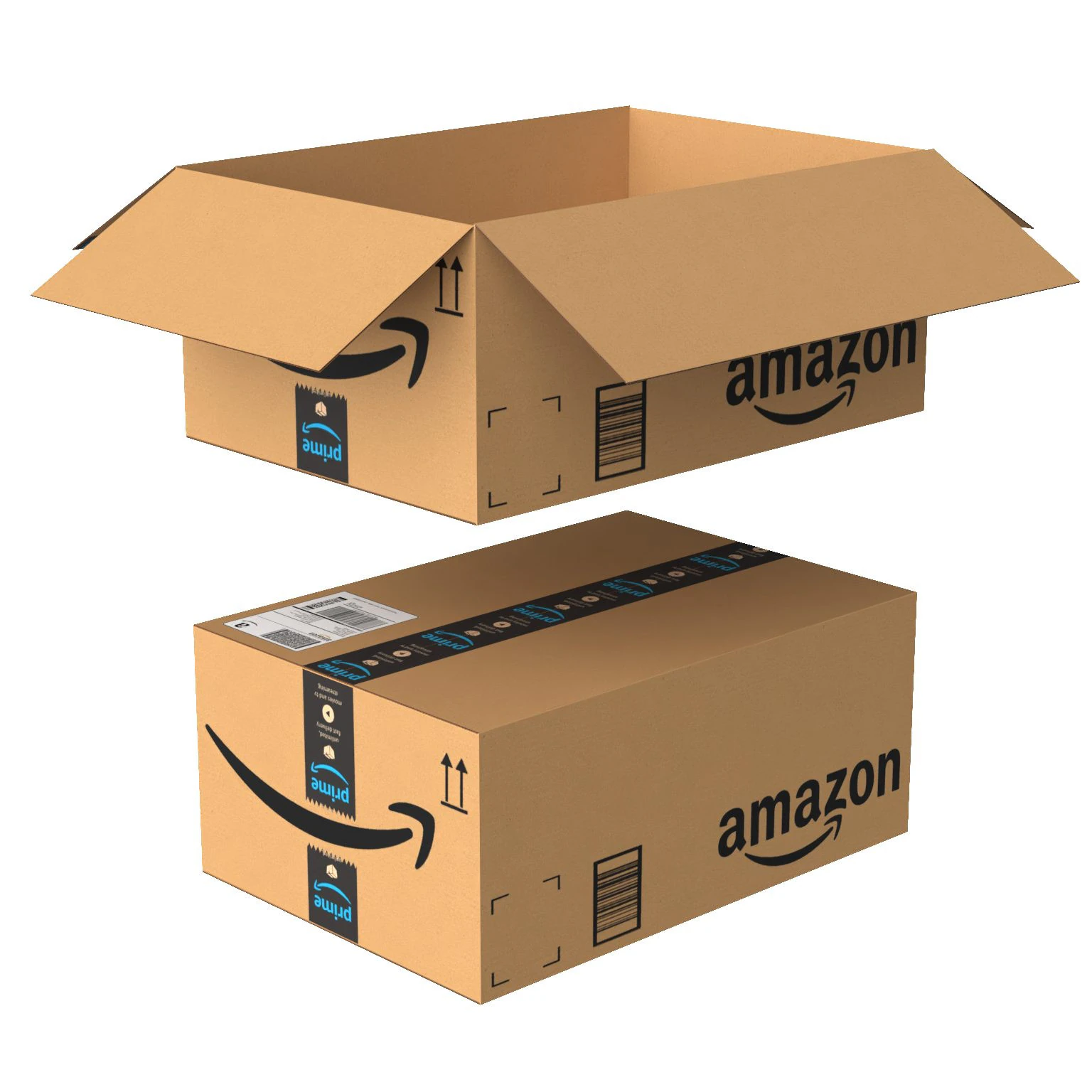 Amazon box 2K PBR 01 3D Model .c4d .max .obj .3ds .fbx .stl .blend 