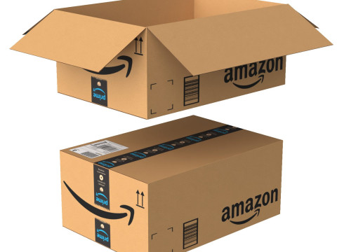 Amazon box 2K PBR 01 3D Model