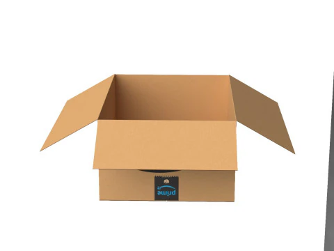 Amazon box 2K PBR 01 3D Model