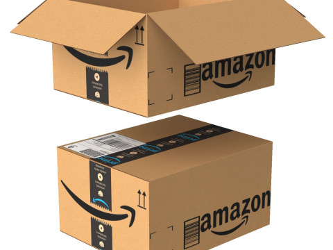 Amazon box 2J PBR 02 3D Model