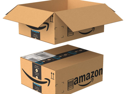 Amazon Box 2H PBR 03 3D Model
