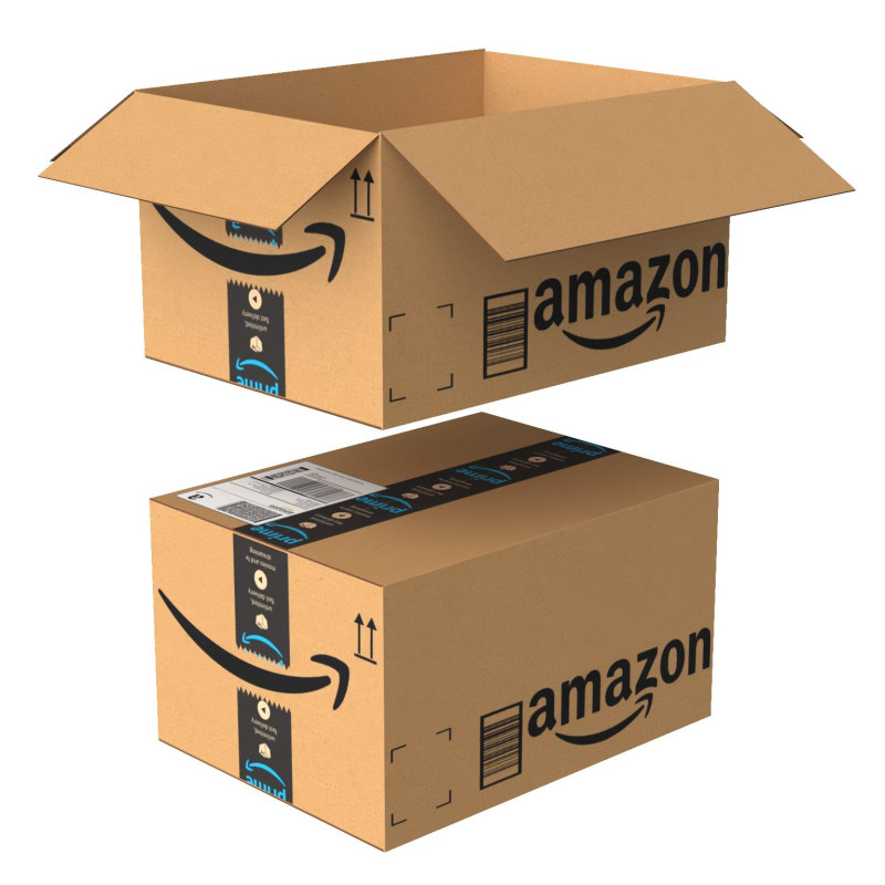 Amazon Box 2G PBR 04 3D Model .c4d .max .obj .3ds .fbx .stl .blend 
