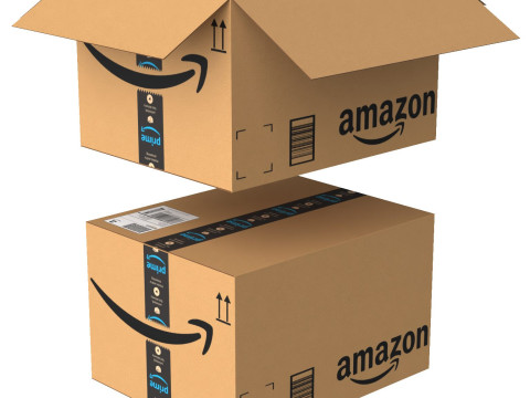 Amazon Box 2D PBR 07 3D Model