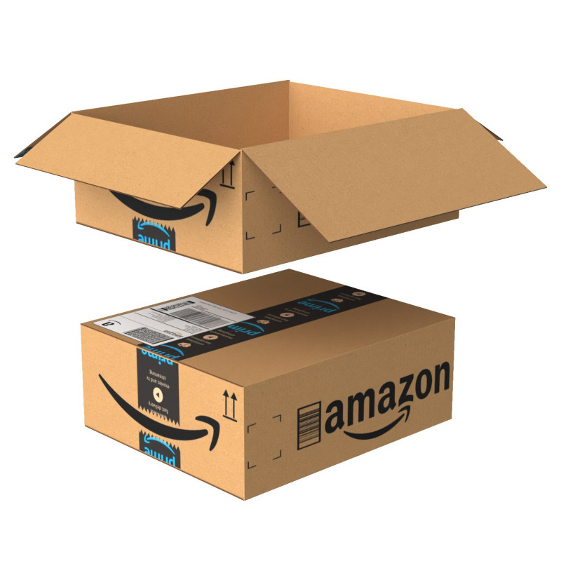 Amazon Box 1H PBR 12 3D 模型 .c4d .max .obj .3ds .fbx .stl .blend 
