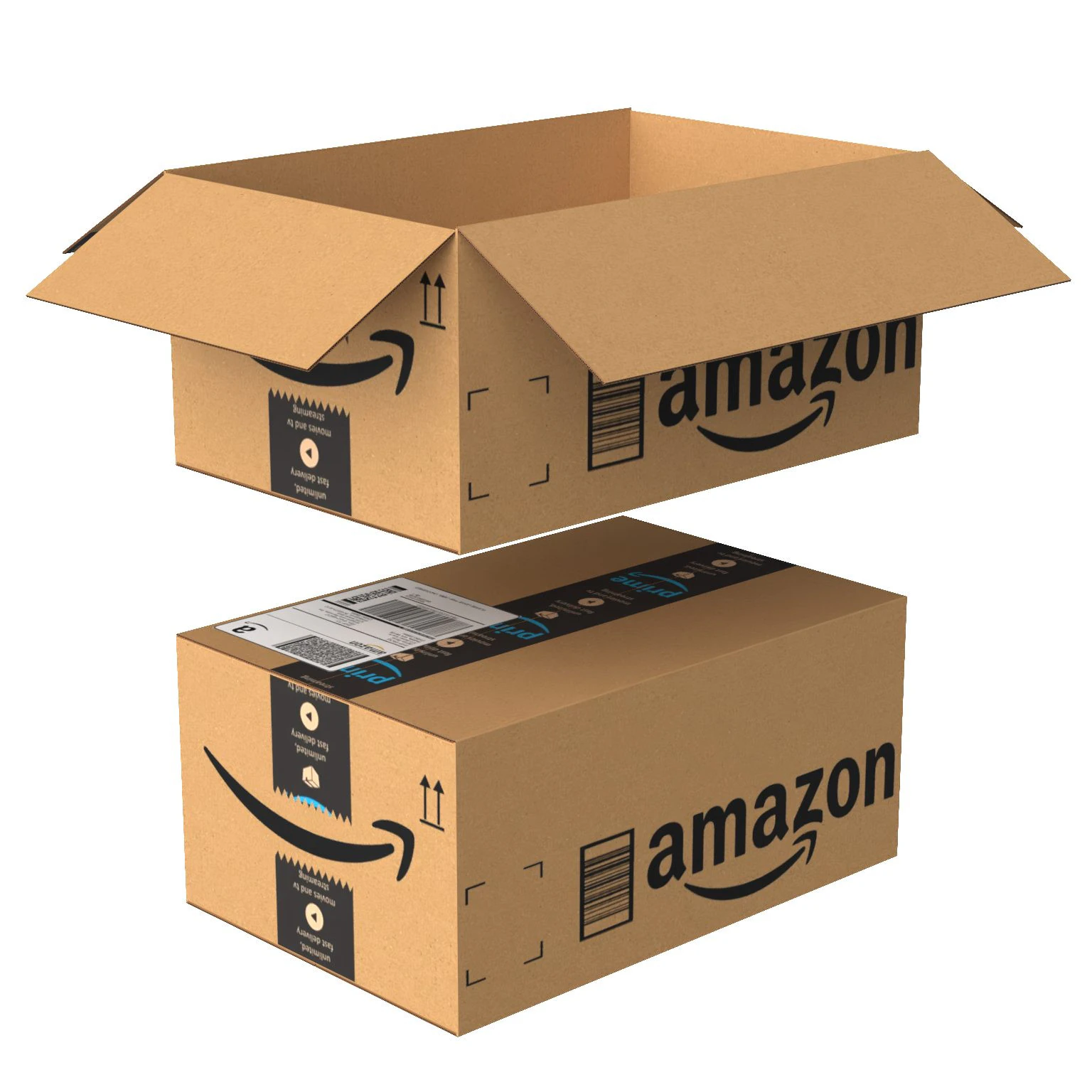 Amazon Box 1G PBR 13 3D Model .c4d .max .obj .3ds .fbx .stl .blend