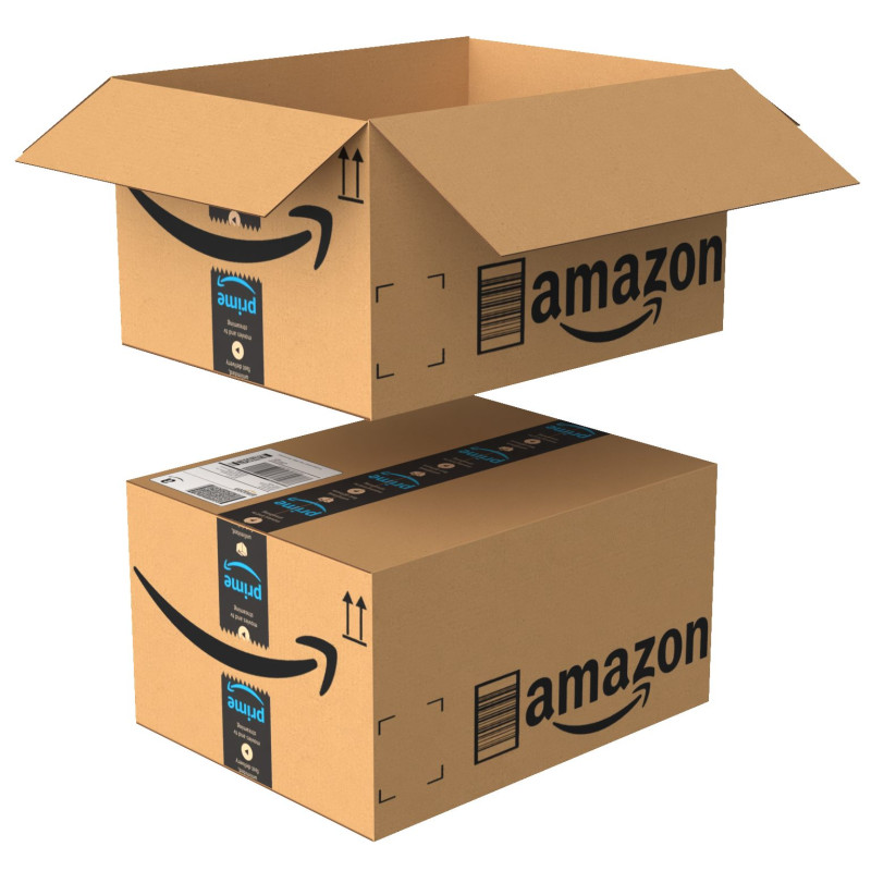 Amazon Box 1C PBR 16 Modèle 3D .c4d .max .obj .3ds .fbx .stl .blend 