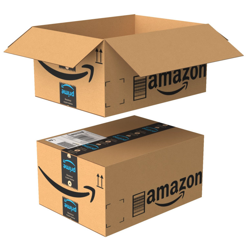 Amazon Box 1B PBR 17 3D Model .c4d .max .obj .3ds .fbx .stl .blend 