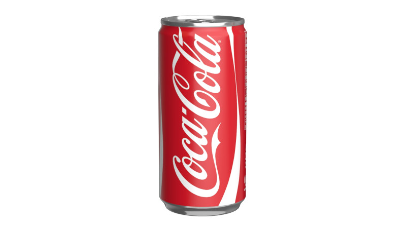 Coca Cola Drink Can Slim 190ml 01 3D Model .c4d .max .obj .3ds .fbx .stl .blend 