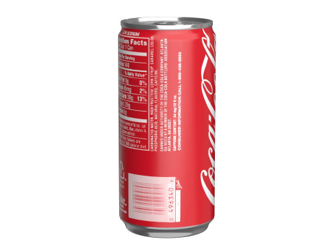 Coca Cola Drink Can Slim 190ml 01 3D Model