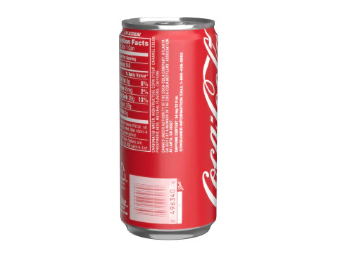 Bebida Coca Cola Lata Slim 190ml 01 Modelo 3D