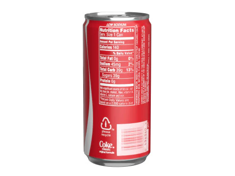 Bebida Coca Cola Lata Slim 190ml 01 Modelo 3D