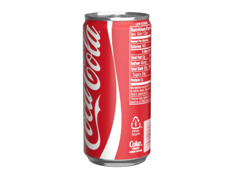 Bebida Coca Cola Lata Slim 190ml 01 Modelo 3D