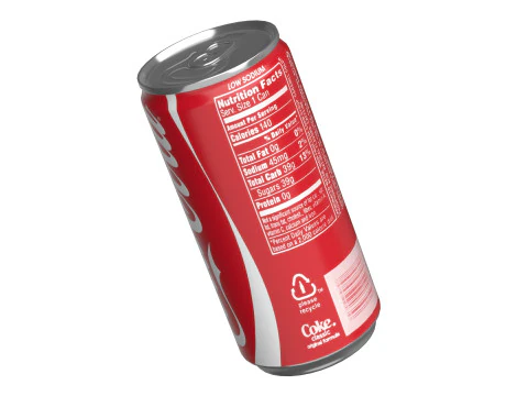 Bebida Coca Cola Lata Slim 190ml 01 Modelo 3D