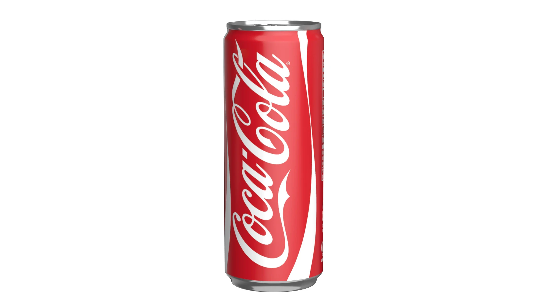 Coca Cola Drink Can Slim 250ml 02 3D Model .c4d .max .obj .3ds .fbx .stl .blend 