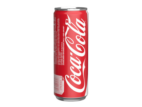Coca Cola Drink Can Slim 250ml 02 3D 模型