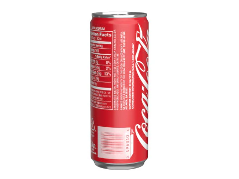 Coca Cola Drink Can Slim 250ml 02 3D Model