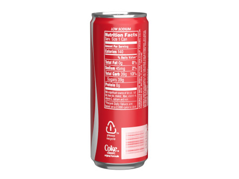 Coca Cola Drink Can Slim 250ml 02 3D 模型