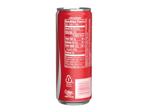 Coca Cola Drink Can Slim 250ml 02 3D Model