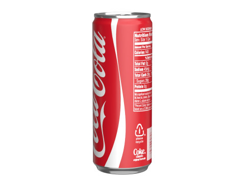 Coca Cola Drink Can Slim 250ml 02 3D 模型