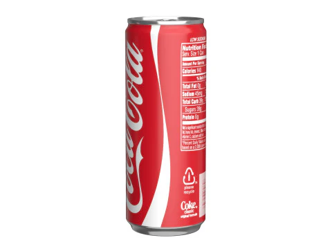 Coca Cola Drink Can Slim 250ml 02 3D Model