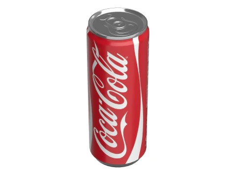 Coca Cola Drink Can Slim 250ml 02 3D Model