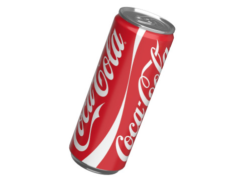 Coca Cola Drink Can Slim 250ml 02 3D 模型