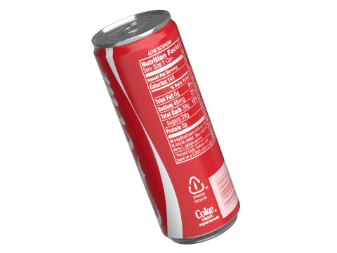 Coca Cola Drink Can Slim 250ml 02 3D 模型