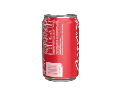 Coca Cola Drink Can Sleek 200ml 03 3D Model