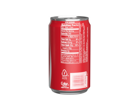 Coca Cola Drink Can Sleek 200ml 03 3D Model