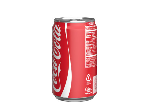 Coca Cola Drink Can Sleek 200ml 03 3D Model