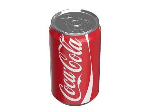 Coca Cola Drink Can Sleek 200ml 03 3D Model