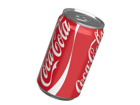 Coca Cola Drink Can Sleek 200ml 03 3D Model
