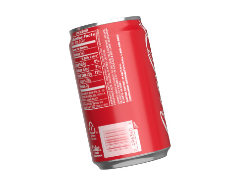 Coca Cola Drink Can Sleek 200ml 03 3D Model