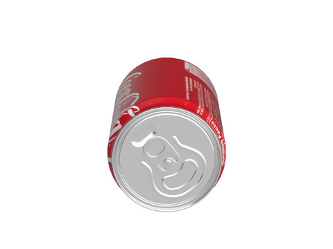 Coca Cola Drink Can Sleek 200ml 03 3D Model