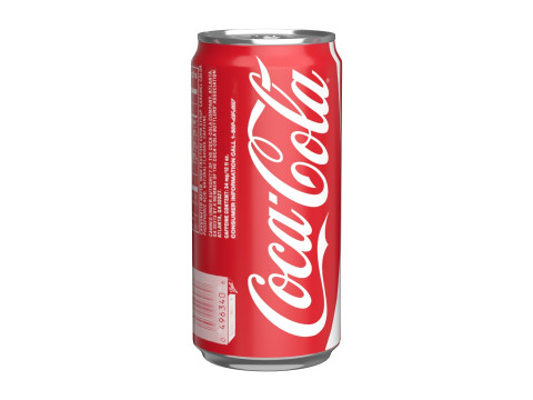 Coca Cola Drink Can Sleek 250ml 04 3D Model