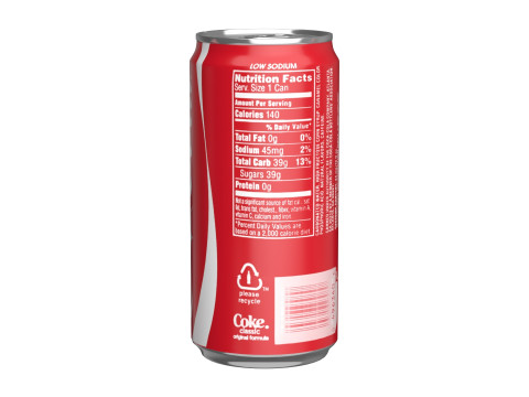 Coca Cola Drink Can Sleek 250ml 04 3D Model