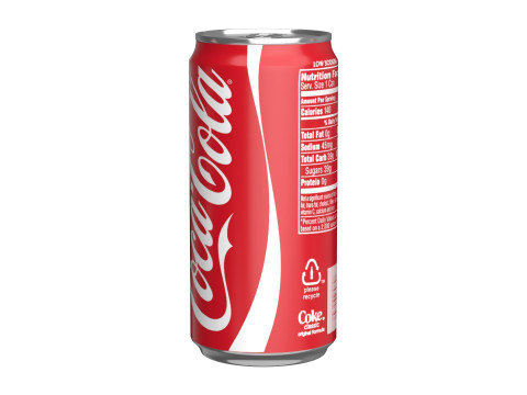 Coca Cola Drink Can Sleek 250ml 04 3D Model