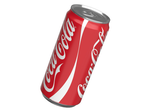Coca Cola Drink Can Sleek 250ml 04 3D Model