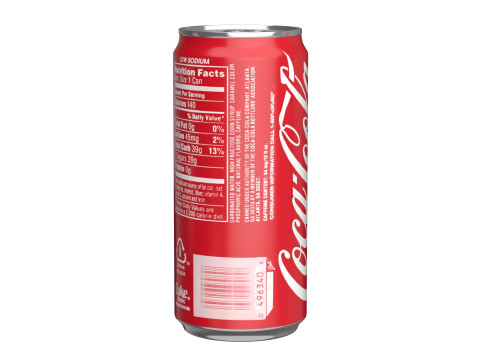 Coca Cola Drink Can Sleek 270 ml 05 Modelo 3D