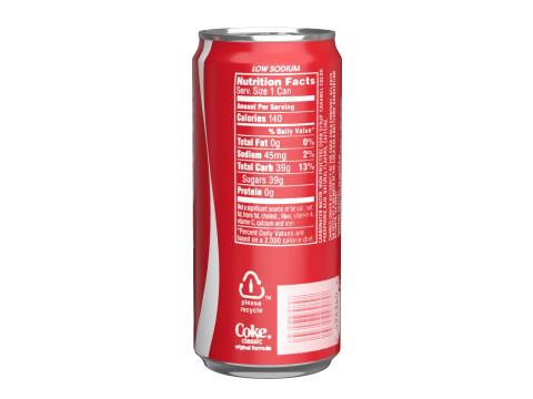 Coca Cola Drink Can Sleek 270 ml 05 Modelo 3D