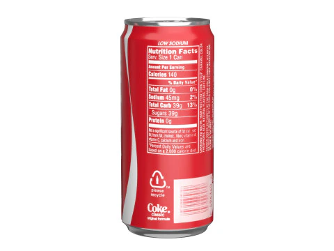 Coca Cola Drink Can Sleek 270 ml 05 3D Model